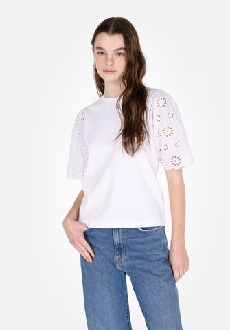 T-shirt Colin's en blanc : devant