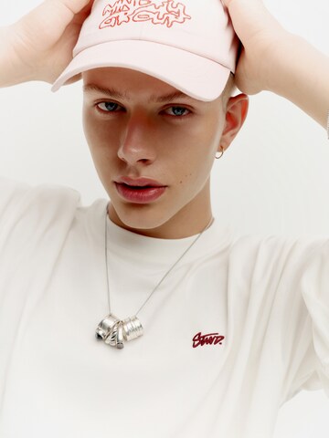Pull&Bear Koszulka w kolorze biały