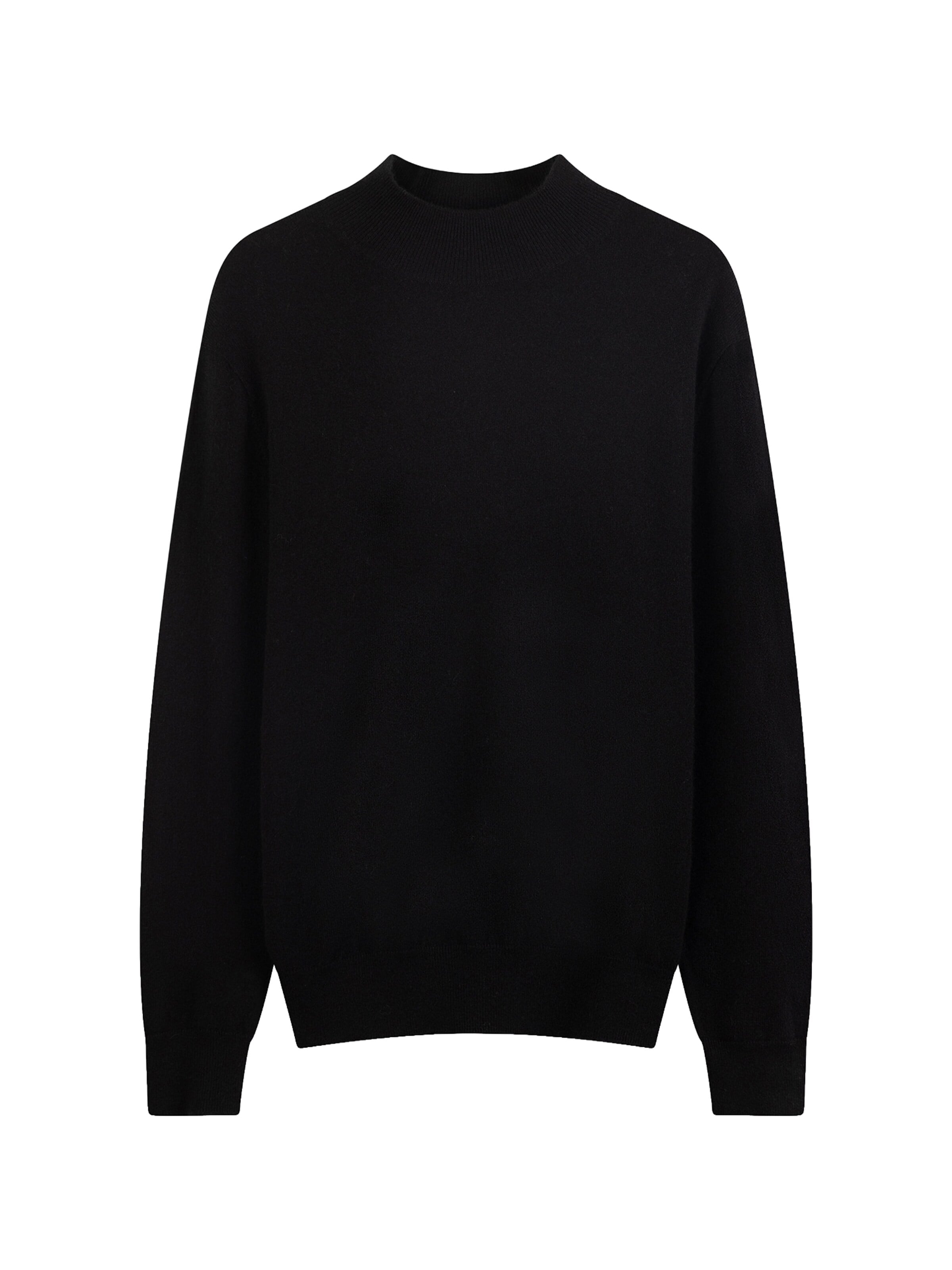GOBI Cashmere - Jersey 'Men's Timeless Mock Neck Cashmere Sweater' en negro: frente