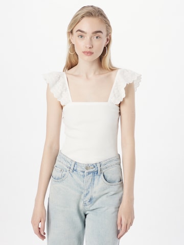 GAP Top 'EYELET' in Wit: voorkant