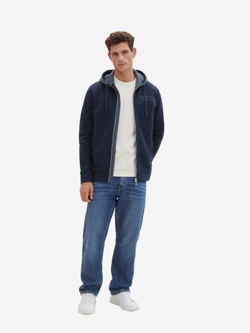 TOM TAILOR Sweat jacket in Blue