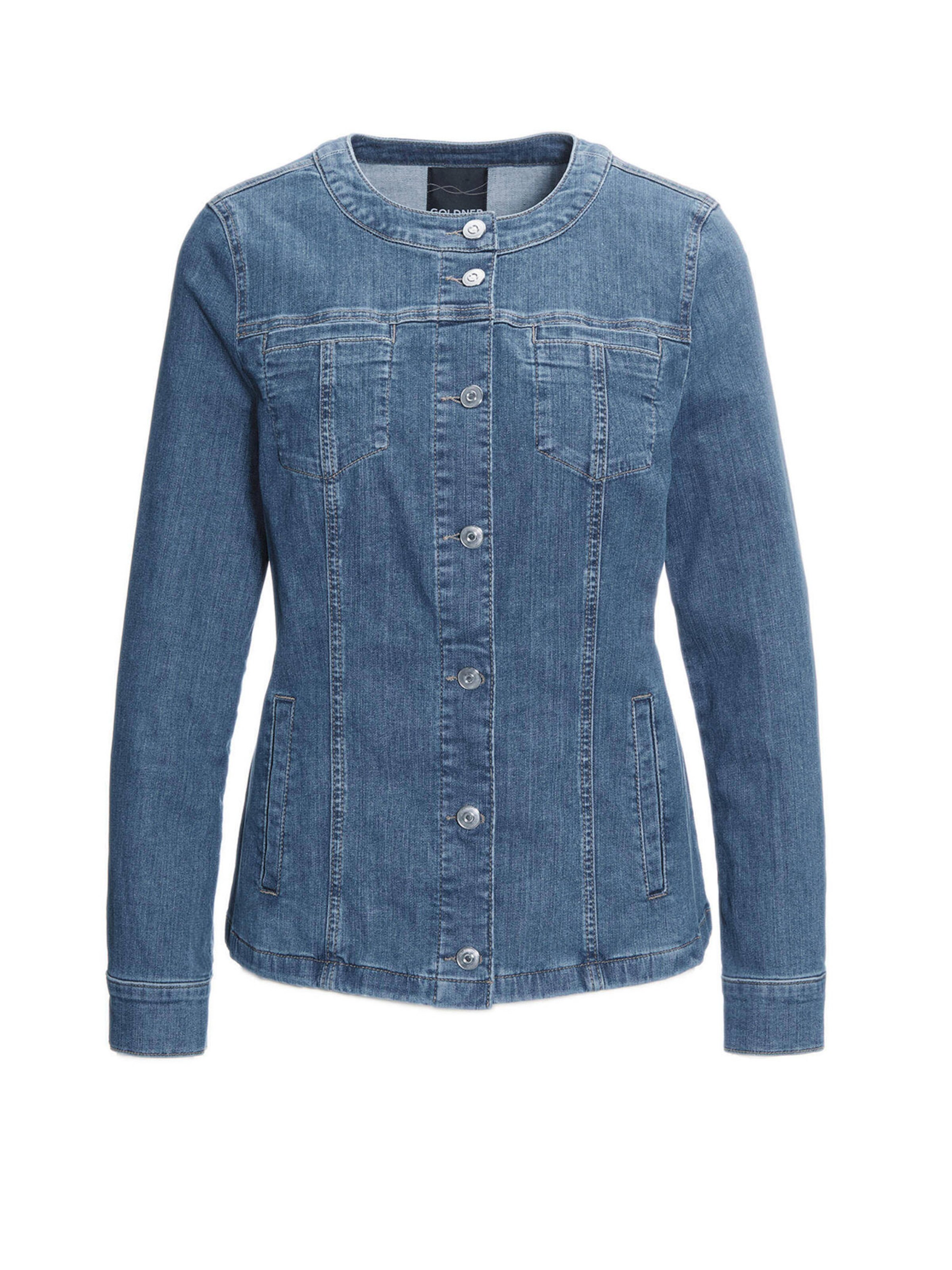 Goldner Übergangsjacke in Blau: Vorderseite