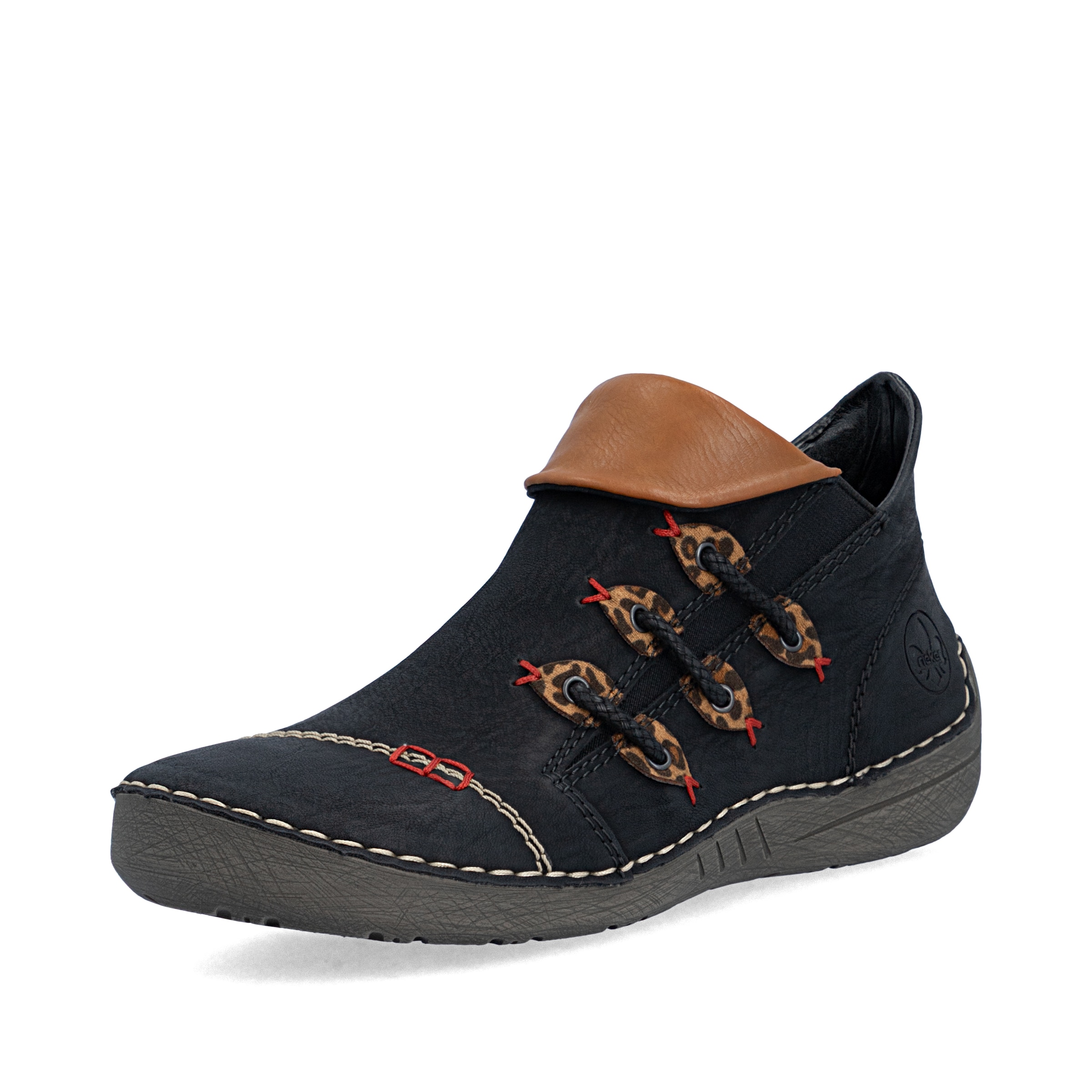 Boots '72581' Rieker en noir : devant