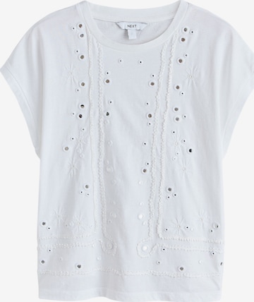 T-shirt Next en blanc : devant