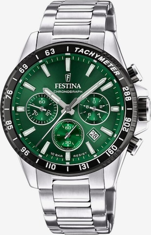FESTINA Zegarek analogowy 'Chronograph TIMELESS CHRONOGRAPH' w kolorze zielony: przód