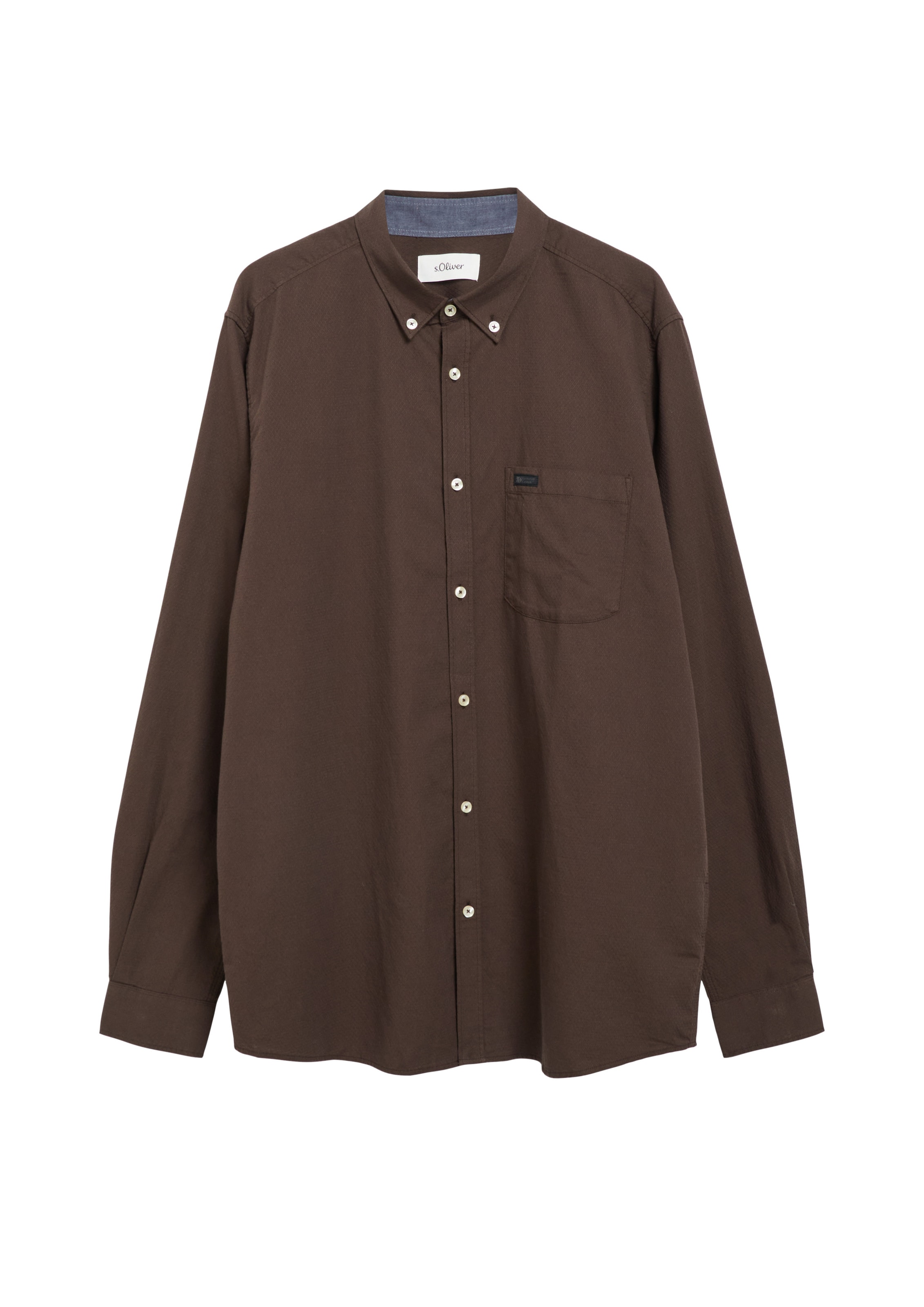 Chemise s.Oliver Men Big Sizes en marron : devant