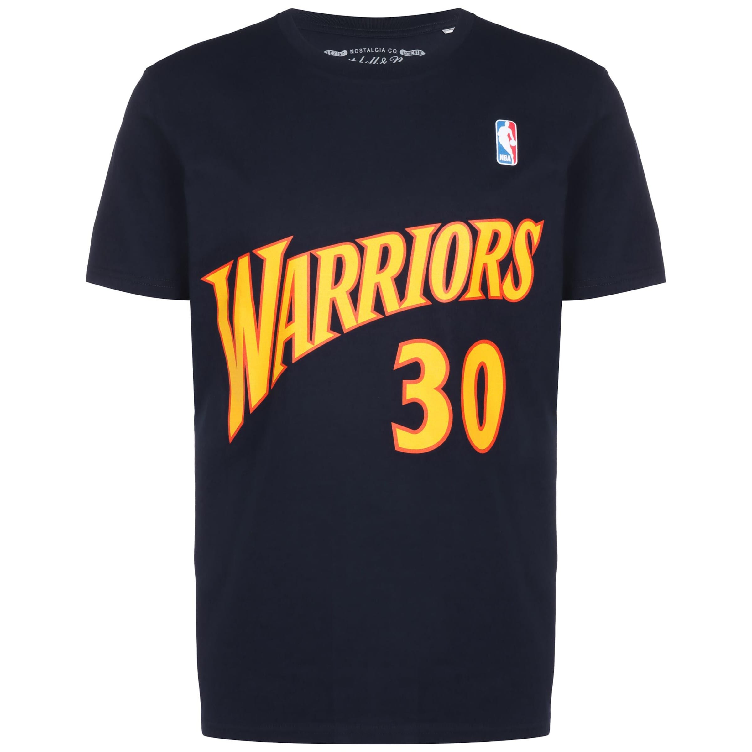 Mitchell & Ness Μπλουζάκι 'NBA Golden State Warriors Stephen Curry Hardwood' σε μπλε: μπροστά