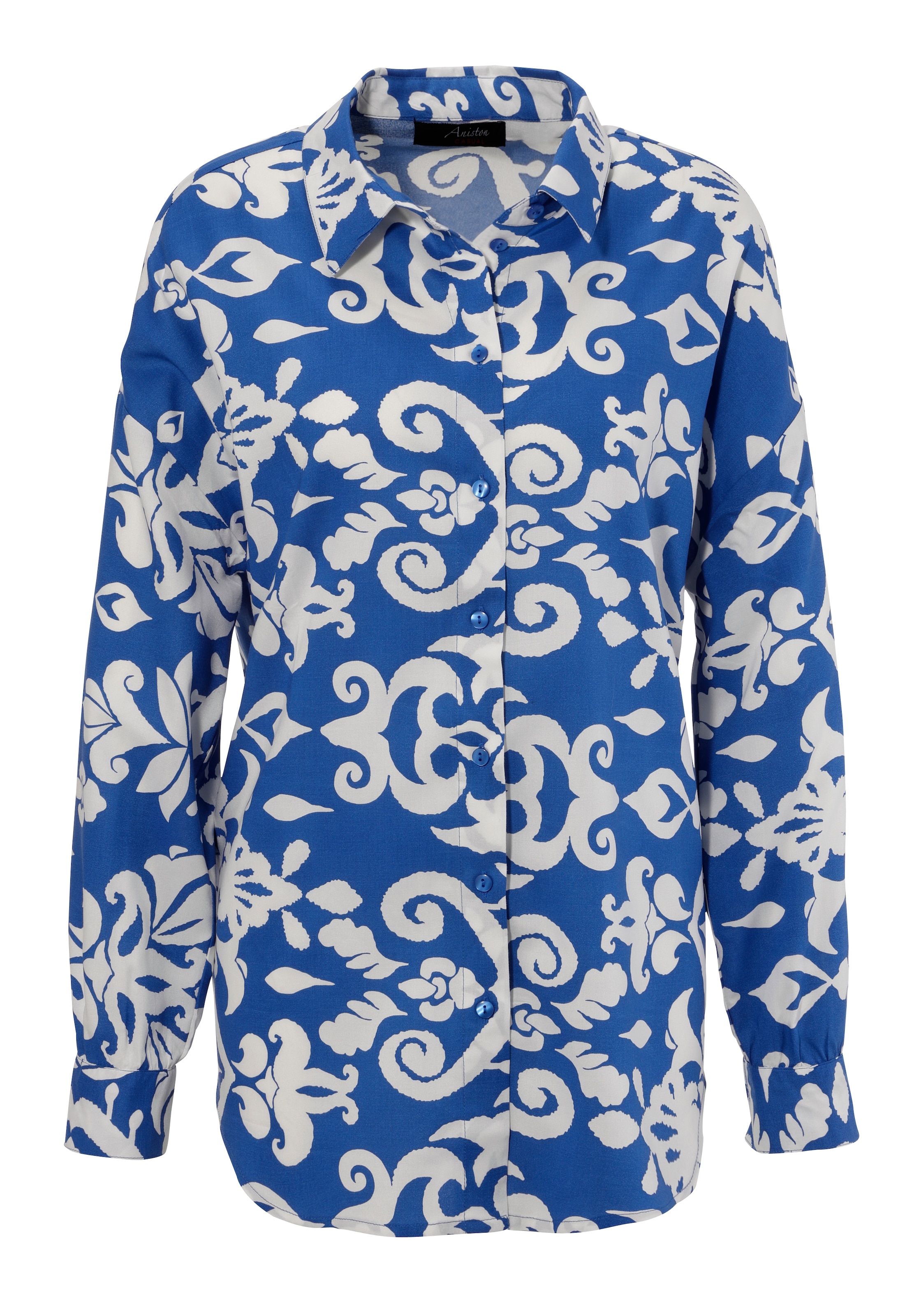 Aniston CASUAL Bluse in Blau: Vorderseite