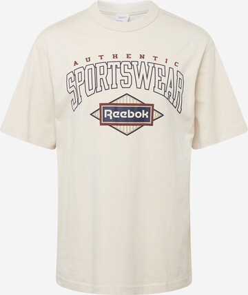 T-Shirt 'Classic' Reebok en beige : devant