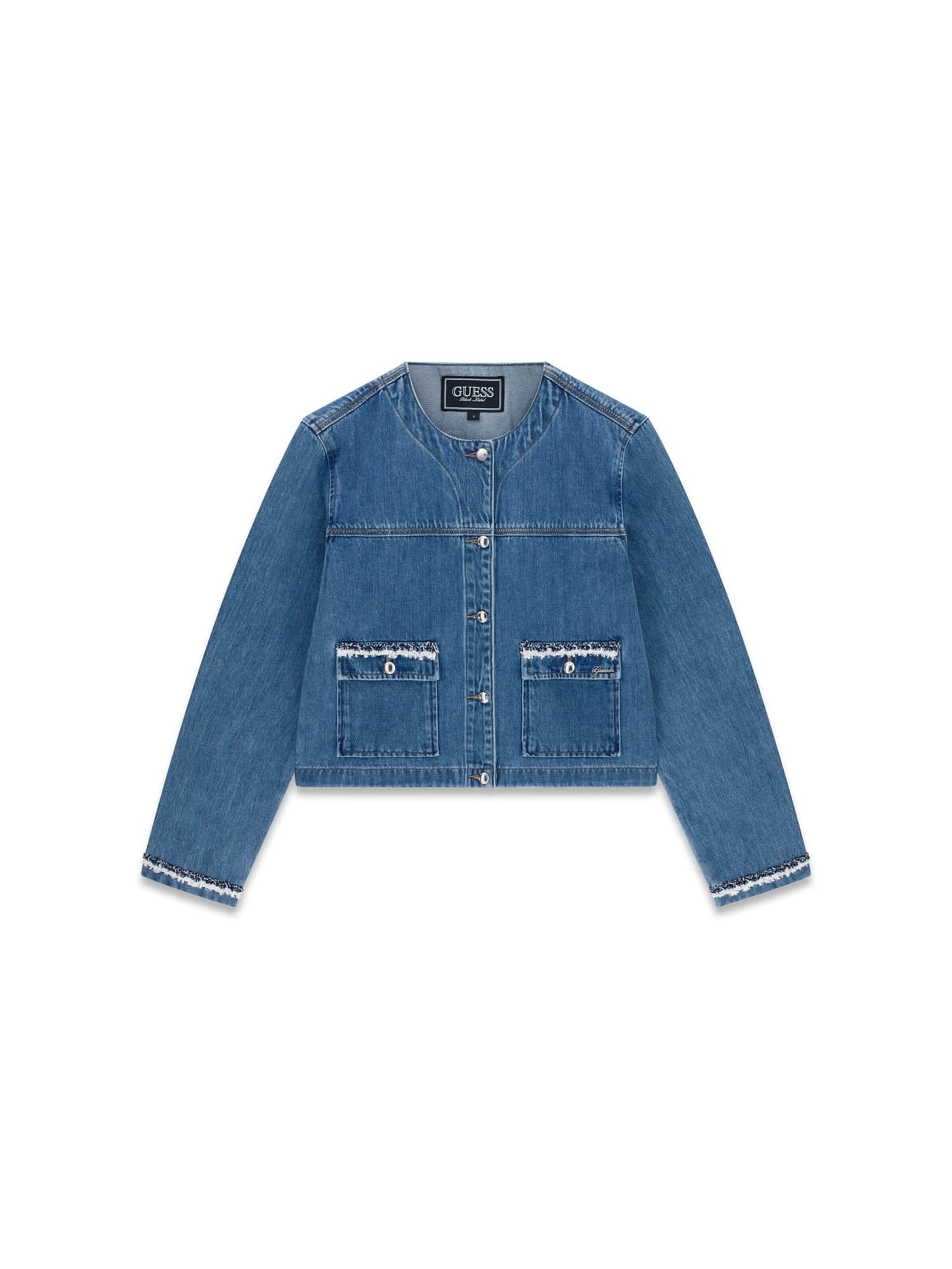 GUESS Between-Season Jacket in XS in Blue denim / White, Item view