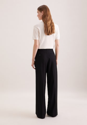 SEIDENSTICKER Regular Trousers with creases 'Basics' in Black