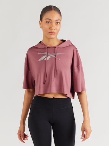 Reebok Спортен суитшърт в червено: отпред