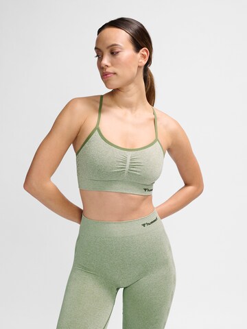 Hummel Bustier Sport bh in Groen: voorkant