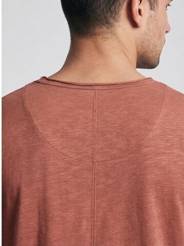 Antargo Shirt 'Basic Open Edge'‌‌‌‌ in Rot