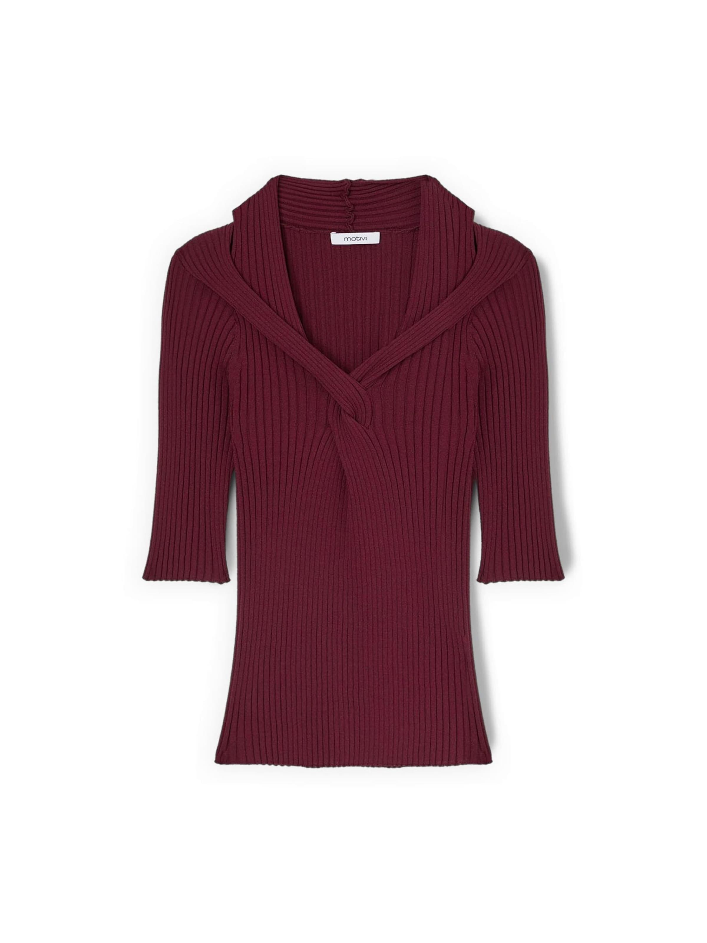 Pull-over MOTIVI en rouge : devant