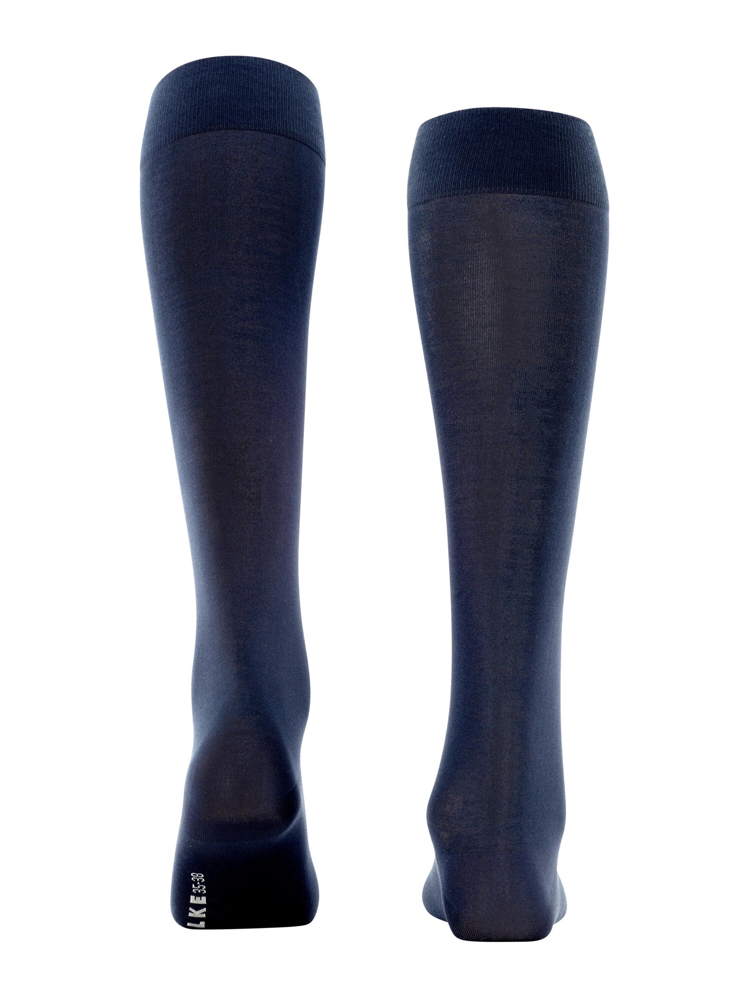 FALKE Knee High Socks 'Cotton Touch' in Blue