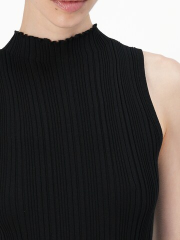 HUGO Stricktop 'Sarepilk' in Schwarz