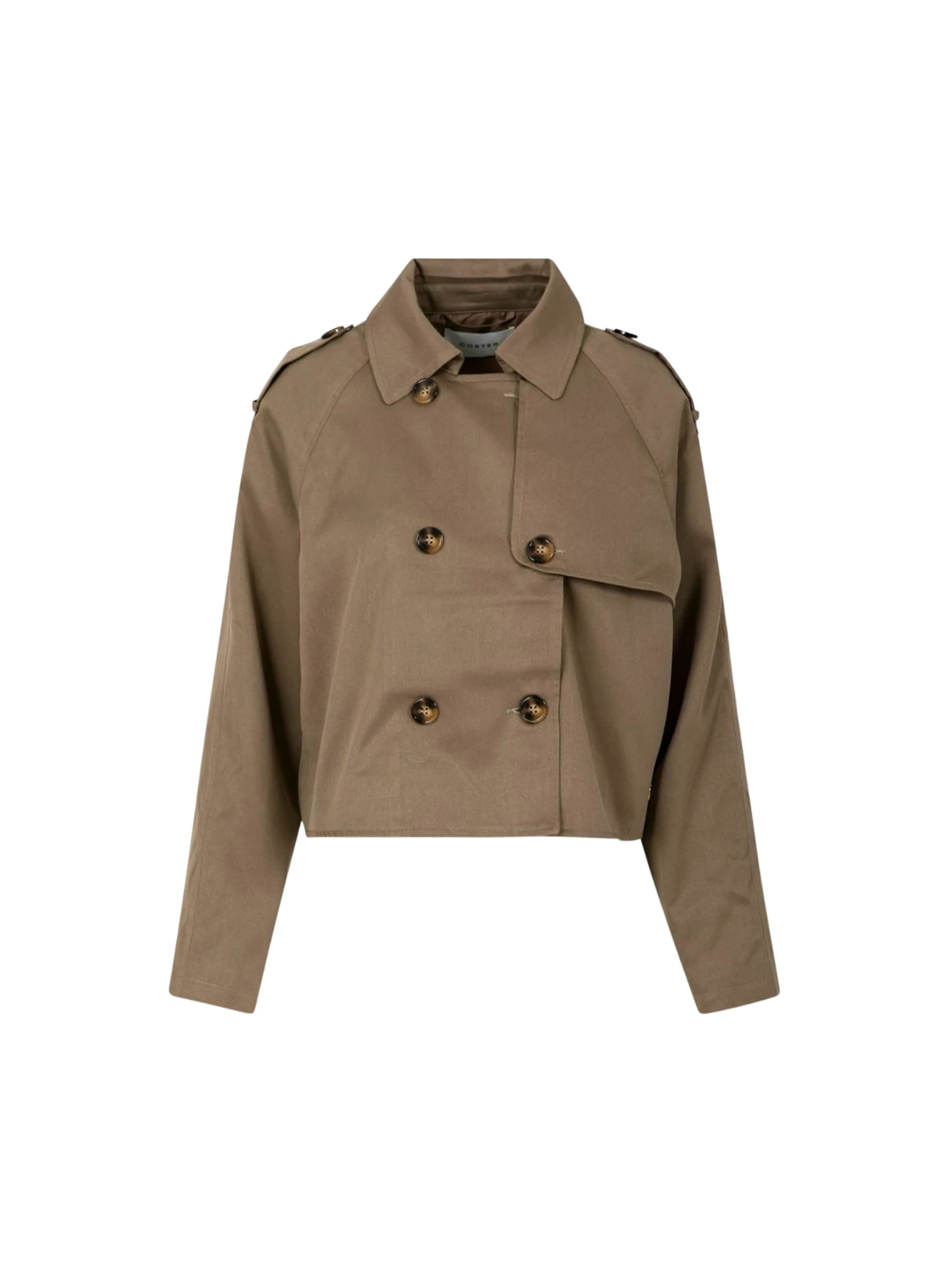 Coster Copenhagen Välikausitakki ' Short ' värissä vihreä: etupuoli