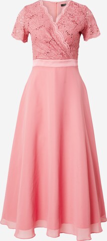 Robe de cocktail SWING en rose : devant