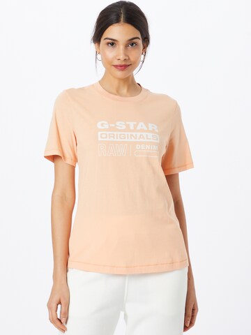 oranžs G-Star RAW T-Krekls: no priekšpuses