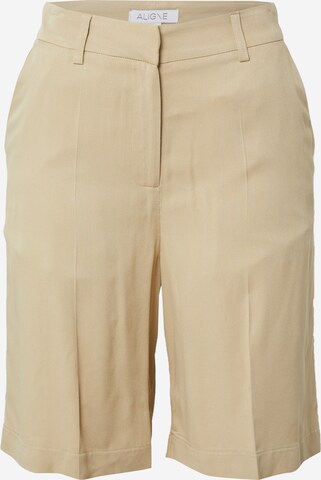 Loosefit Pantaloni con piega frontale 'Delilah' di Aligne in beige: frontale