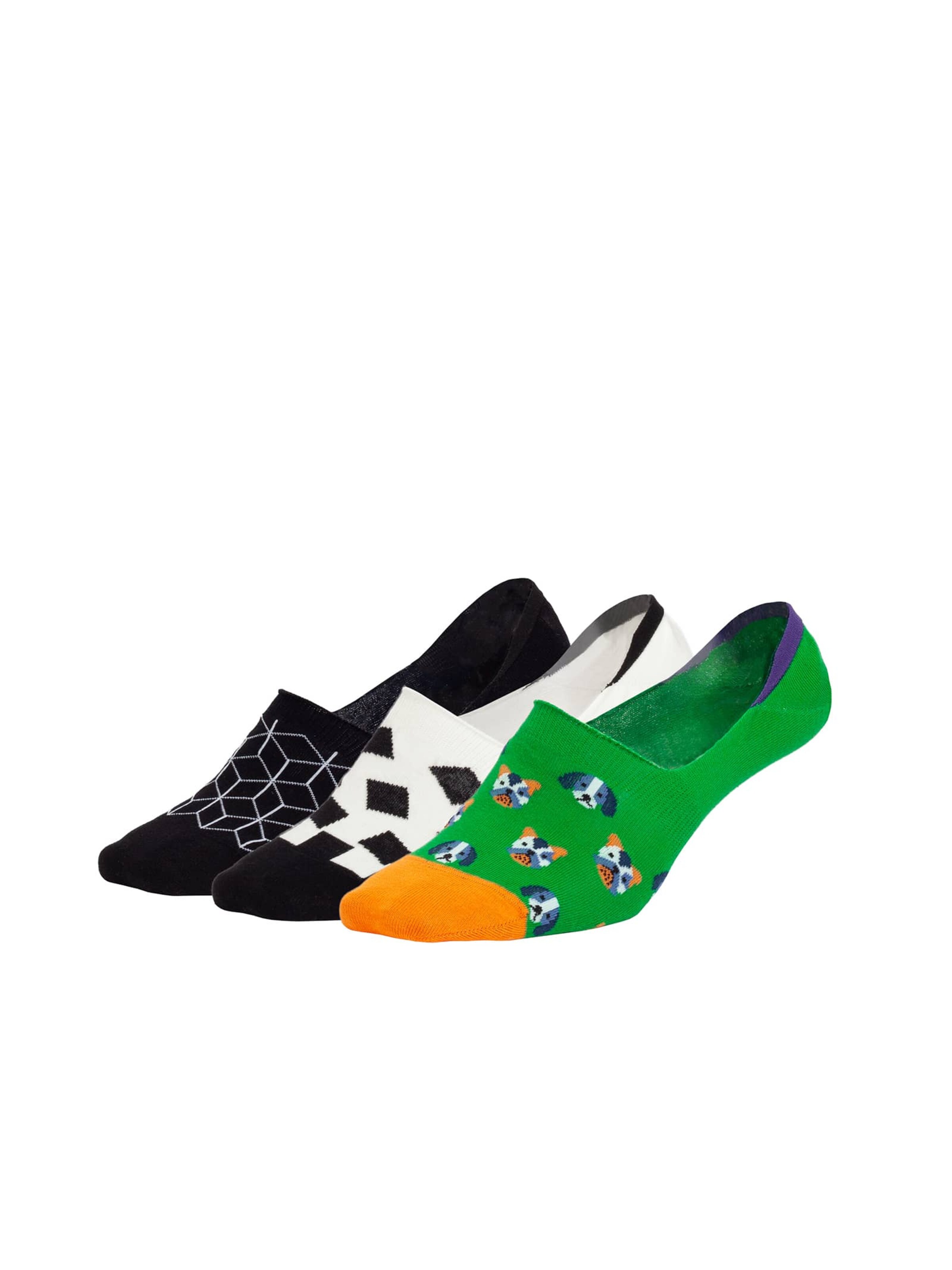 Chaussure basse 'Hidden Dog Geometrics' DillySocks en mélange de couleurs : devant