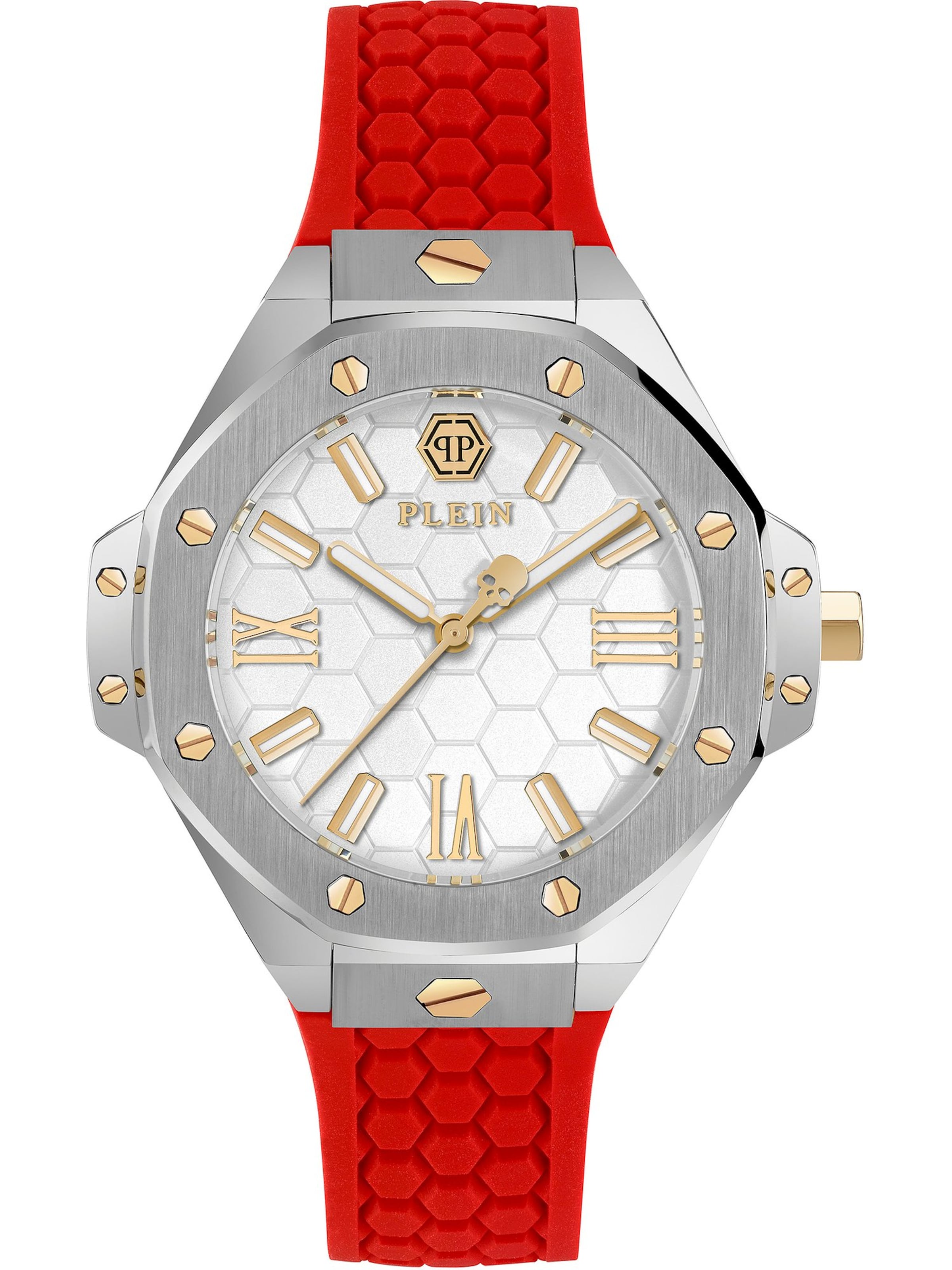 Montre à affichage analogique Philipp Plein Watches en rouge : devant