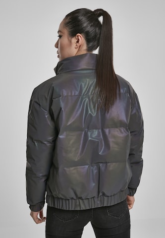 Urban Classics Jacke 'Iridescent Reflectiv Puffer Jacket ' in Silber