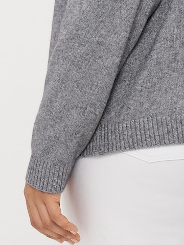 ONLY Carmakoma Gebreid vest 'CARJESSIE' in Grijs