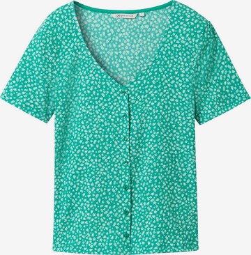 TOM TAILOR DENIM Blouse in Groen: voorkant