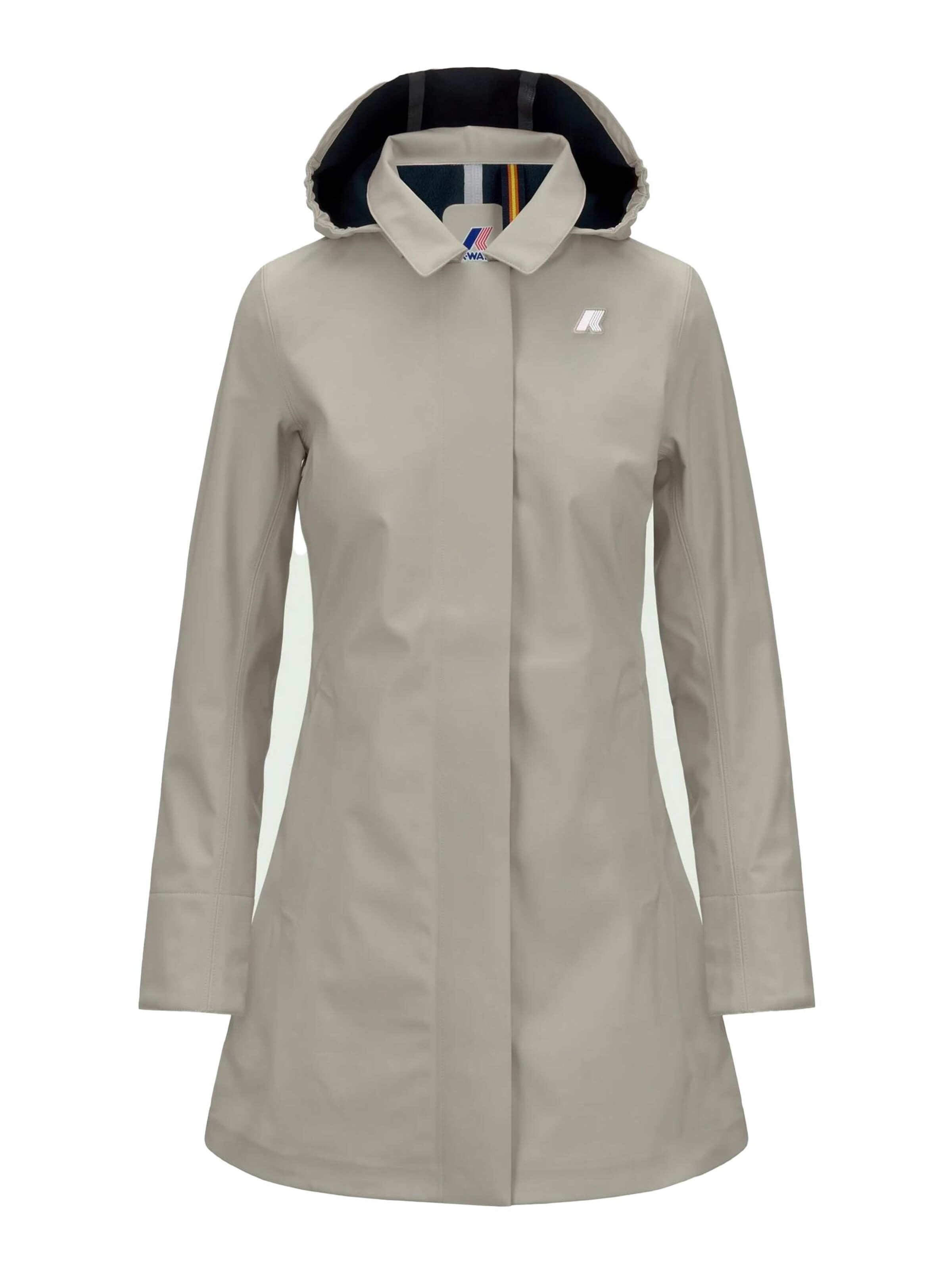 K-Way Winterjas in de kleur Lichtgrijs, Productweergave