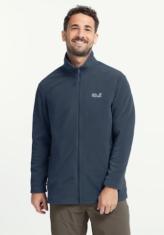 JACK WOLFSKIN Athletic Fleece Jacket in Blue: front