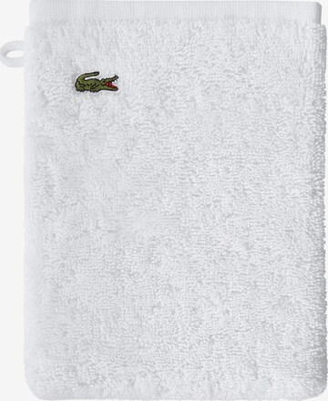 LACOSTE Washcloth 'LE CROCO' in White: front