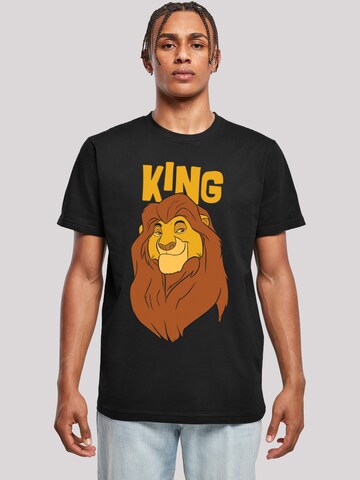 T-Shirt 'Disney The König Der Löwen Mufasa King' F4NT4STIC en noir : devant