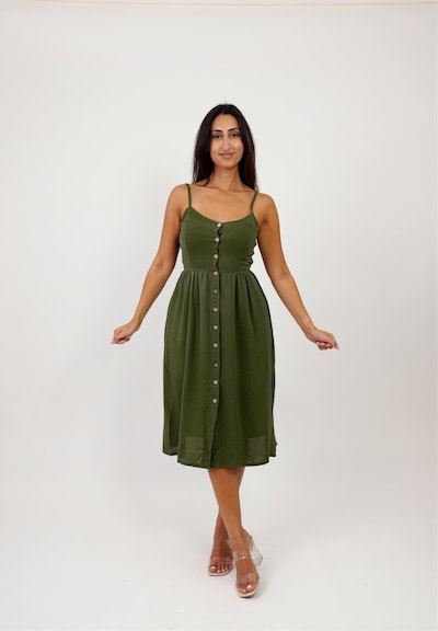 Elara Sommerkleid in 40 in oliv, Produktansicht