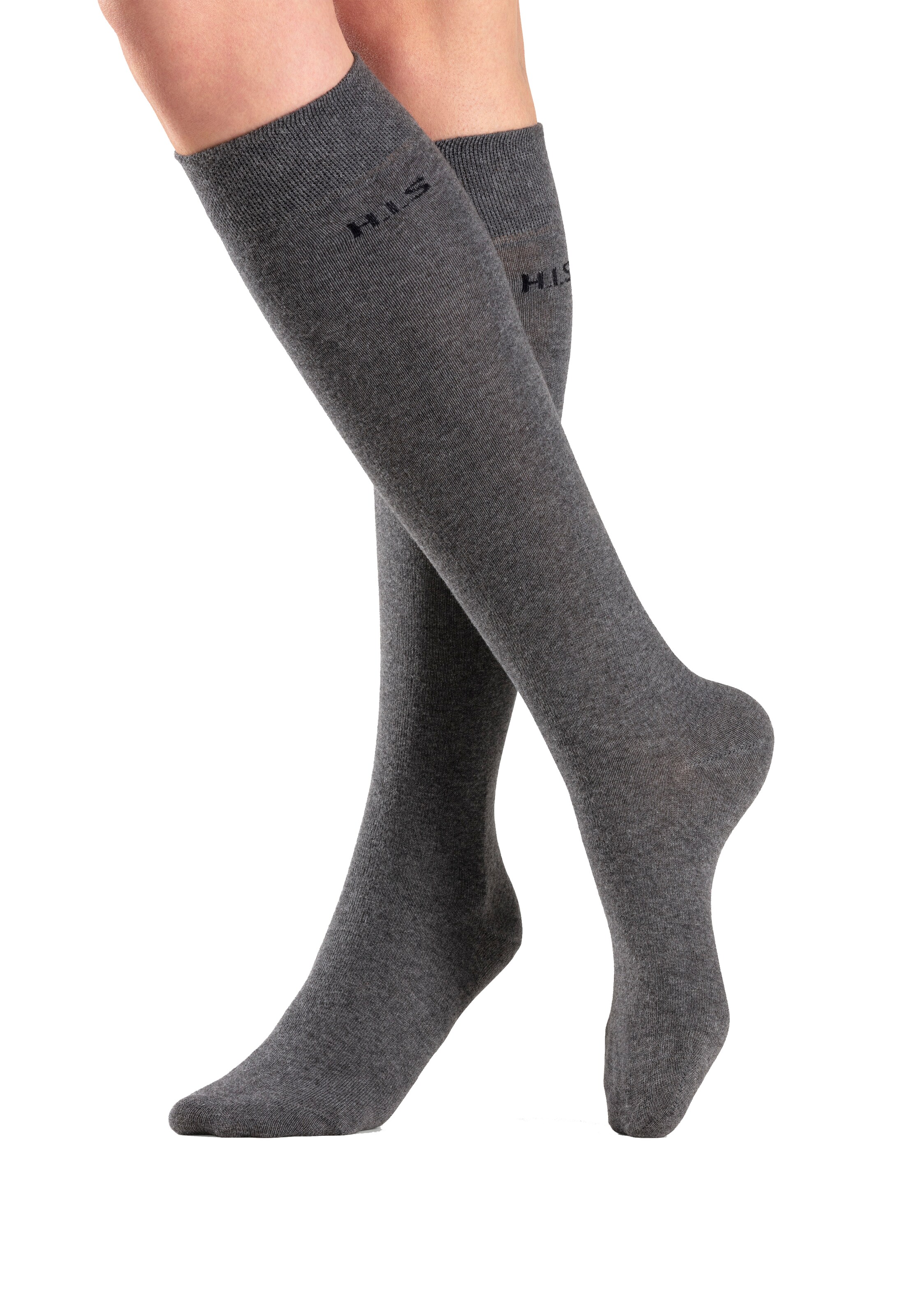 ROGO Kniestrümpfe in Grau