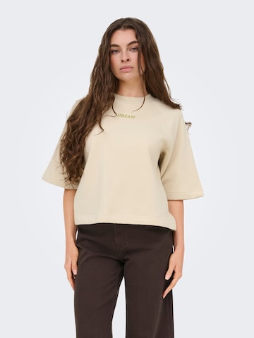 Sweat-shirt 'JDYOlivia' JDY en beige : devant