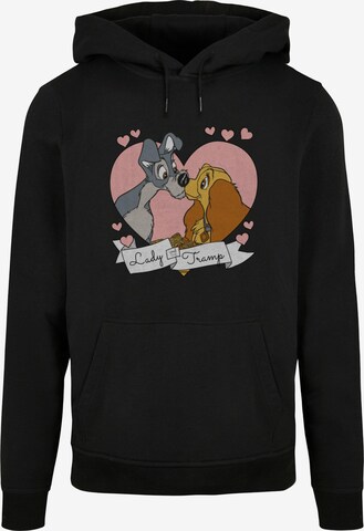 ABSOLUTE CULT Sweatshirt 'Lady And The Tramp - Love' in Zwart: voorkant