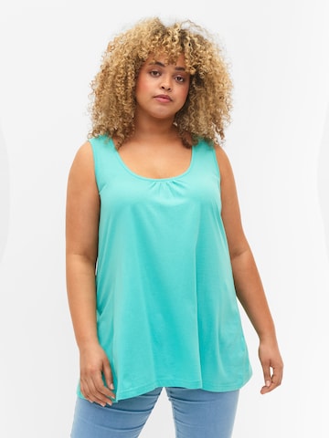 Zizzi Top 'VAMANDA' in Blauw: voorkant