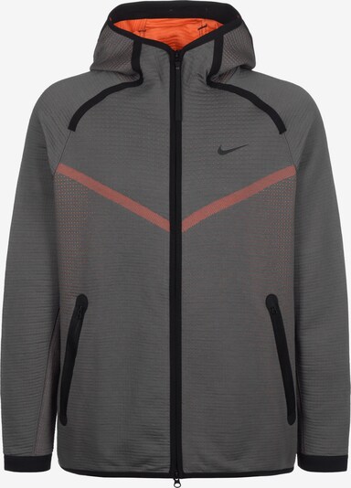 NIKE Funktionele fleece-jas in de kleur Donkergrijs / Donkeroranje / Zwart, Productweergave