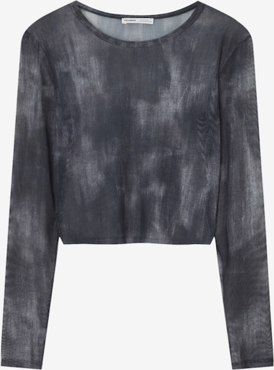 Pull&Bear Shirt in grau / anthrazit / schwarz, Produktansicht