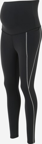 Reebok Skinny Workout Pants in Black: front