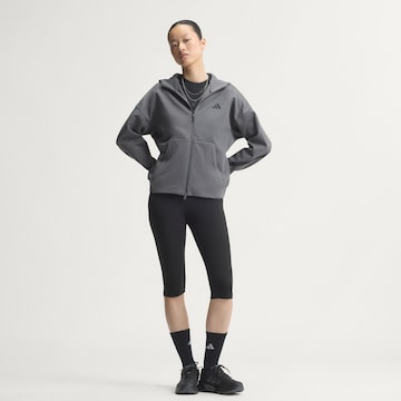 ADIDAS SPORTSWEAR - Casaco de treino em moletão 'Z.N.E.' em cinzento