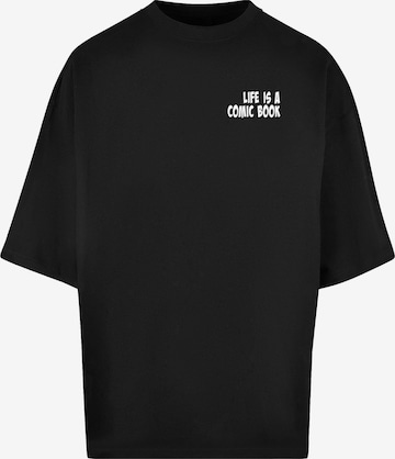 Maglietta 'Book Comic' di Merchcode in nero: frontale