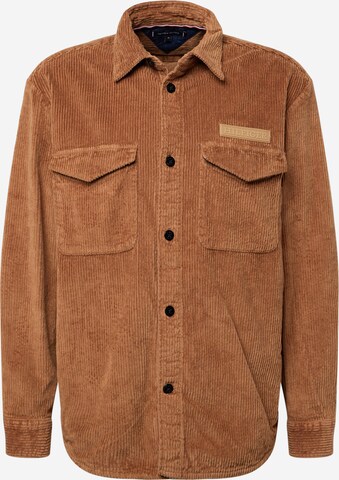 TOMMY HILFIGER Regular fit Skjorta i brun: framsida