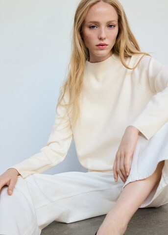 MANGO Sweater 'CHIMNEY' in Beige