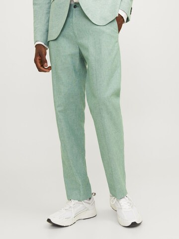 JACK & JONES Slim fit Trousers with creases in Green: front