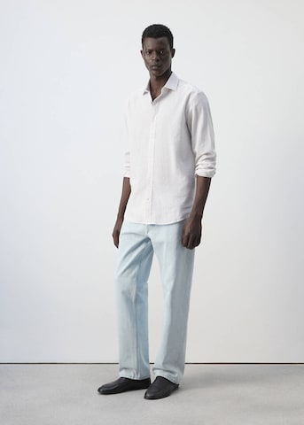 MANGO MAN Slim Fit Hemd 'Kissos' in Pink