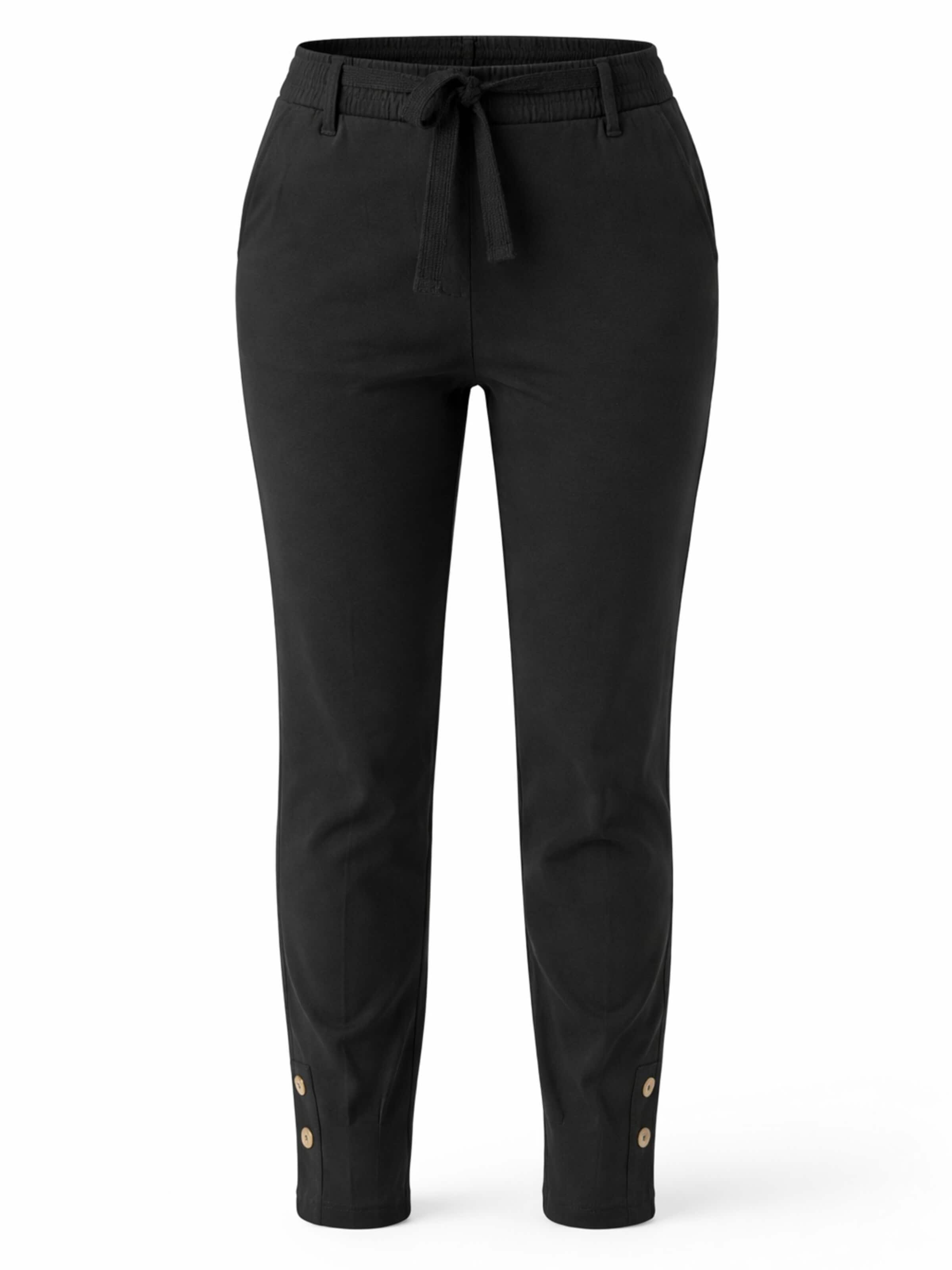 LEAFLETIC Regular Pants 'Leafletic Women’s Long Length Trousers' in Black: front