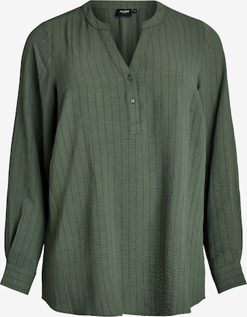 Bluză de la Flash by Zizzi pe verde: față